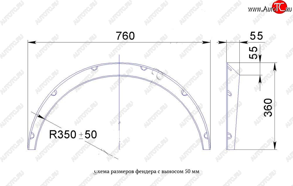 4 299 р. Универсальные фендера на колёсные арки RA (вынос 50 мм, комплект) GENESIS G70 IK седан дорестайлинг (2017-2021) (Поверхность глянец (под окраску))  с доставкой в г. Краснодар