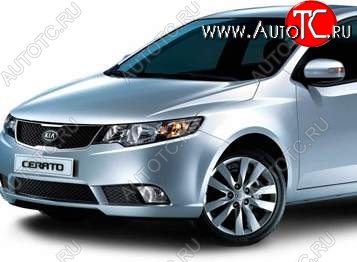 4 849 р. Левое крыло SAT (Тайвань) KIA Forte хэтчбек (2008-2013) (Неокрашенное)  с доставкой в г. Краснодар