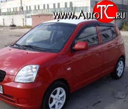 999 р. Комплект дефлекторов окон (ветровиков) 4 шт. (5 дв.) Russtal KIA Picanto 1 SA хэтчбэк 5 дв. дорестайлинг (2003-2007)  с доставкой в г. Краснодар