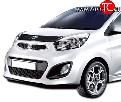 529 р. Дефлектор капота NovLine KIA Picanto 2 TA хэтчбэк 3 дв. дорестайлинг (2011-2015)  с доставкой в г. Краснодар