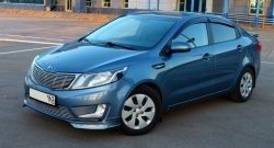 3 799 р. Накладки на передний бампер BS KIA Rio 3 QB дорестайлингхэтчбек5дв. (2011-2015) (Неокрашенная)  с доставкой в г. Краснодар. Увеличить фотографию 2