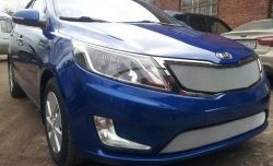 1 539 р. Нижняя сетка на бампер Russtal (хром) KIA Rio 3 QB дорестайлинг седан (2011-2015)  с доставкой в г. Краснодар. Увеличить фотографию 3