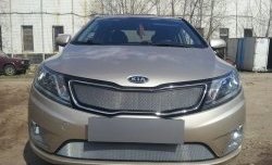 1 539 р. Нижняя сетка на бампер Russtal (хром) KIA Rio 3 QB дорестайлинг седан (2011-2015)  с доставкой в г. Краснодар. Увеличить фотографию 4