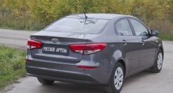 1 169 р. Защитная накладка на задний бампер RA KIA Rio 3 QB рестайлинг седан (2015-2017)  с доставкой в г. Краснодар. Увеличить фотографию 3