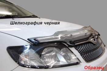 1 999 р. Дефлектор капота CA-Plastic KIA Rio X-line (2017-2021) (Classic черный, Без надписи)  с доставкой в г. Краснодар. Увеличить фотографию 7