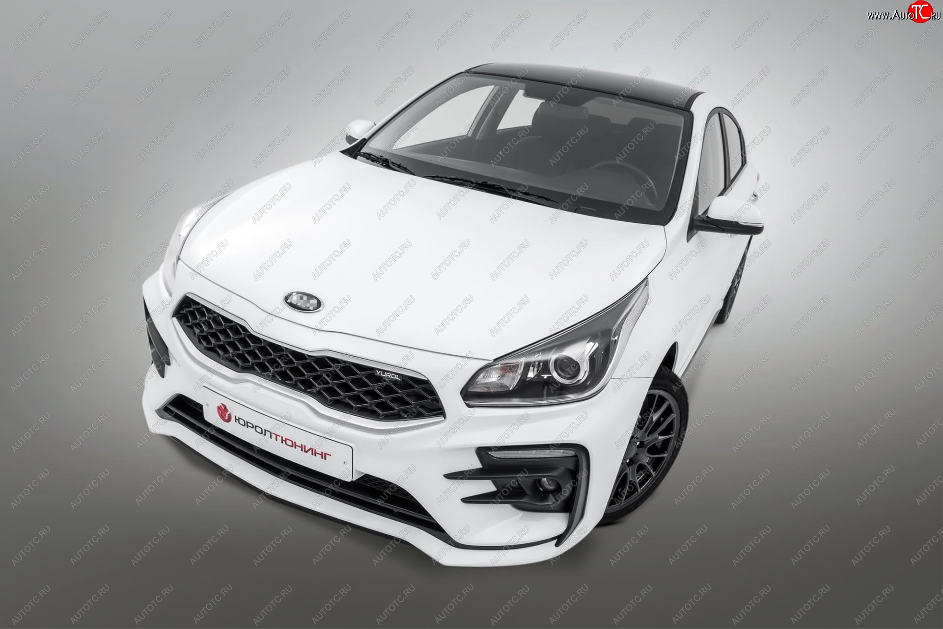 29 699 р. Передний бампер Kudos LUX  KIA Rio  4 FB (2016-2020) дорестайлинг седан (Под прямоугольные ДХО с ПТФ, Неокрашенный)  с доставкой в г. Краснодар