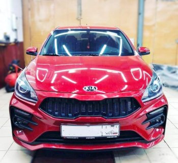 17 999 р. Передний бампер Kudos Original  KIA Rio  4 FB (2016-2020) дорестайлинг седан (Под прямоугольные ДХО с ПТФ, Неокрашенный)  с доставкой в г. Краснодар. Увеличить фотографию 6