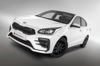 17 999 р. Передний бампер Kudos Romb  KIA Rio  4 FB (2016-2020) дорестайлинг седан (Под прямоугольные ДХО с ПТФ, Неокрашенный)  с доставкой в г. Краснодар. Увеличить фотографию 4