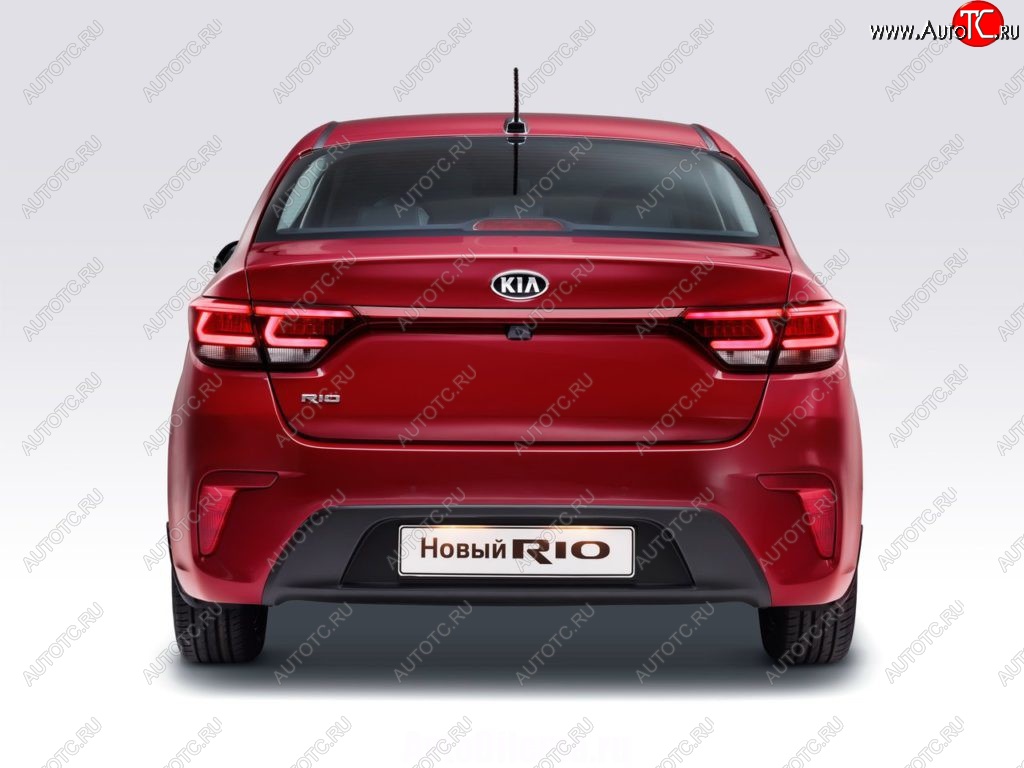 4 199 р. Задний бампер Стандартный KIA Rio 4 FB дорестайлинг седан (2016-2020) (Окрашенный)  с доставкой в г. Краснодар