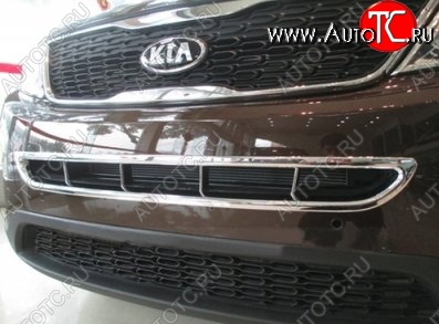 8 849 р. Накладка на передний воздуховод СТ KIA Sorento XM рестайлинг (2012-2015) (Неокрашенная)  с доставкой в г. Краснодар