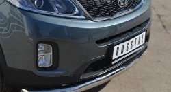 17 849 р. Одинарная защита переднего бампера диаметром 76 мм SLITKOFF  KIA Sorento  XM (2012-2015) рестайлинг  с доставкой в г. Краснодар. Увеличить фотографию 2