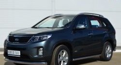 17 849 р. Одинарная защита переднего бампера диаметром 76 мм SLITKOFF  KIA Sorento  XM (2012-2015) рестайлинг  с доставкой в г. Краснодар. Увеличить фотографию 4