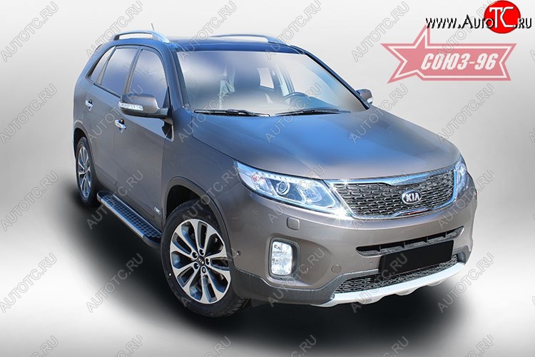 9 764 р. Пороги алюминиевый профиль,Kia Sorento 2013- KIA Sorento XM рестайлинг (2012-2015)  с доставкой в г. Краснодар