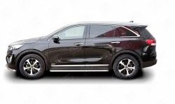 20 749 р. Широкая защита порогов Russtal KIA Sorento UM/Prime дорестайлинг (2014-2018) (Защита порогов с со скосами на торцах (вариант 1))  с доставкой в г. Краснодар. Увеличить фотографию 3