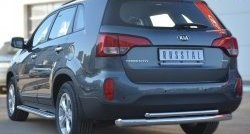 21 649 р. Защита заднего бампера (Ø76 и 42 мм, нержавейка) SLITKOFF KIA Sorento XM рестайлинг (2012-2015)  с доставкой в г. Краснодар. Увеличить фотографию 3