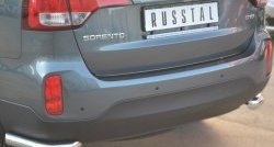 15 299 р. Защита заднего бампера (Ø63 мм уголки, нержавейка) SLITKOFF KIA Sorento XM рестайлинг (2012-2015)  с доставкой в г. Краснодар. Увеличить фотографию 2