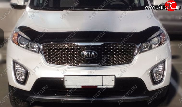 3 199 р. Дефлектор капота SIM  KIA Sorento  UM/Prime (2014-2020) дорестайлинг, рестайлинг  с доставкой в г. Краснодар