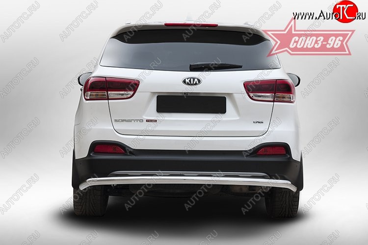 10 889 р. Защита заднего бампера d60 Souz-96 KIA Sorento UM/Prime дорестайлинг (2014-2018)  с доставкой в г. Краснодар