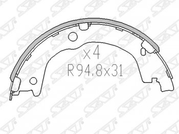 Колодки тормозные SAT (задние) KIA Sorento BL дорестайлинг (2002-2006)