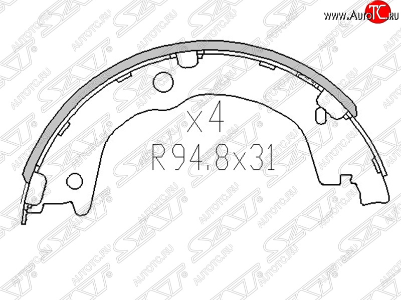 1 379 р. Колодки тормозные SAT (задние)  KIA Sorento  BL (2002-2010) дорестайлинг, рестайлинг  с доставкой в г. Краснодар