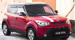 4 999 р. Накладки на колёсные арки RA (комплект 4 шт). KIA Soul PS дорестайлинг (2014-2016) (Поверхность шагрень)  с доставкой в г. Краснодар. Увеличить фотографию 2