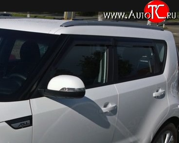 999 р. Комплект дефлекторов окон (ветровиков) 4 шт. Russtal KIA Soul PS дорестайлинг (2014-2016)  с доставкой в г. Краснодар