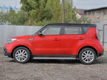 25 849 р. Широкая защита порогов с трубой диаметром 42 мм SLITKOFF v2 KIA Soul PS дорестайлинг (2014-2016)  с доставкой в г. Краснодар. Увеличить фотографию 3