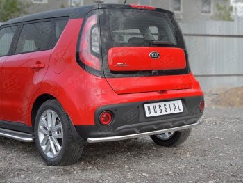 15 999 р. Одинарная защита заднего бампера диаметром 42 SLITKOFF KIA Soul PS дорестайлинг (2014-2016)  с доставкой в г. Краснодар. Увеличить фотографию 3