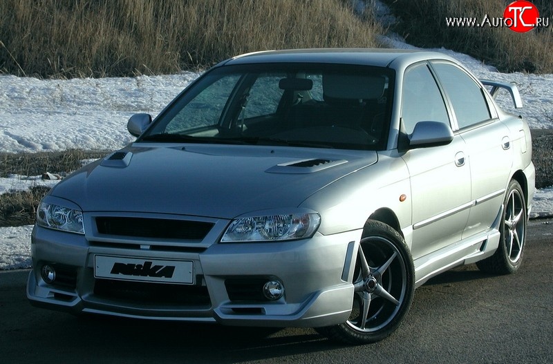 4 599 р. Пороги накладки Nika Klassik KIA Spectra (2000-2009) (Неокрашенные)  с доставкой в г. Краснодар