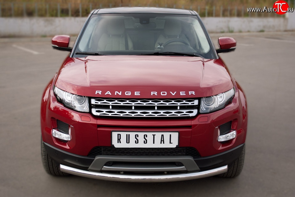 16 799 р. Одинарная защита переднего бампера диаметром 63 мм (Prestige u Pure) SLITKOFF  Land Rover Range Rover Evoque  1 L538 (2011-2015) дорестайлинг 3 дв., дорестайлинг 5 дв.  с доставкой в г. Краснодар