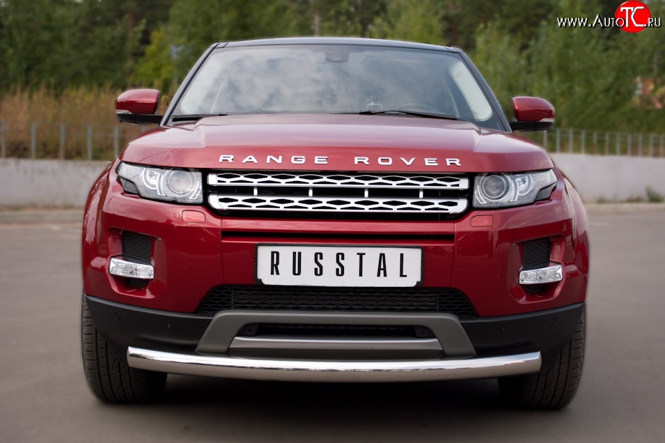 17 749 р. Одинарная защита переднего бампера диаметром 76 мм (Prestige u Pure) SLITKOFF  Land Rover Range Rover Evoque  1 L538 (2011-2015) дорестайлинг 3 дв., дорестайлинг 5 дв.  с доставкой в г. Краснодар