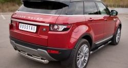 17 599 р. Защита заднего бампера (2 трубы Ø76 и 42 мм, нержавейка) SLITKOFF  Land Rover Range Rover Evoque  1 L538 (2011-2015) дорестайлинг 3 дв., дорестайлинг 5 дв.  с доставкой в г. Краснодар. Увеличить фотографию 4