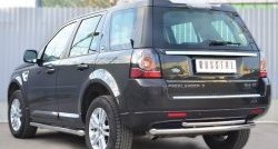 15 799 р. Защита порогов из круглой трубы диаметром 63 мм (рестайлинг) Russtal Land Rover Freelander L359 дорестайлинг (2006-2010) (Защита порогов со скосами на торцах (вариант 1))  с доставкой в г. Краснодар. Увеличить фотографию 3