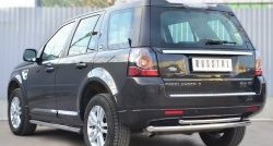 15 799 р. Защита порогов из круглой трубы диаметром 63 мм (рестайлинг) Russtal Land Rover Freelander L359 дорестайлинг (2006-2010) (Защита порогов со скосами на торцах (вариант 1))  с доставкой в г. Краснодар. Увеличить фотографию 6