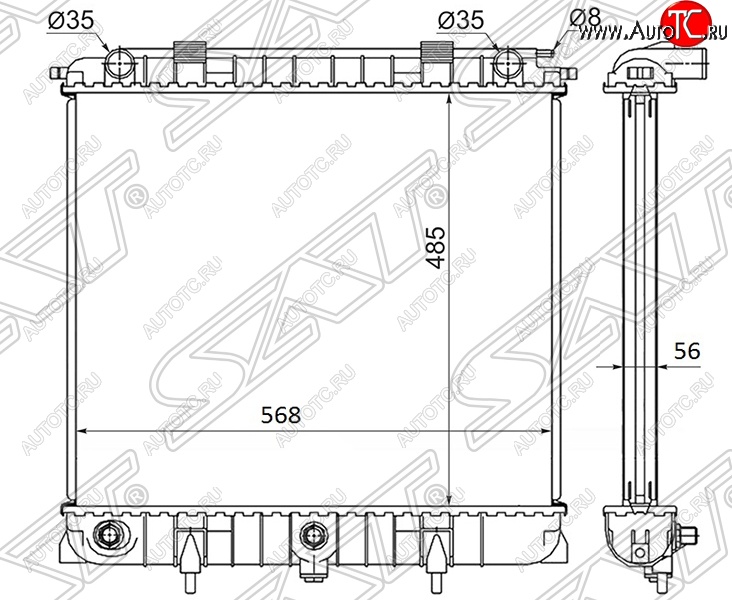 15 799 р. Радиатор двигателя SAT (пластинчатый, 2.5TD, МКПП/АКПП) Land Rover Range Rover 2 P38A (1994-2002)  с доставкой в г. Краснодар