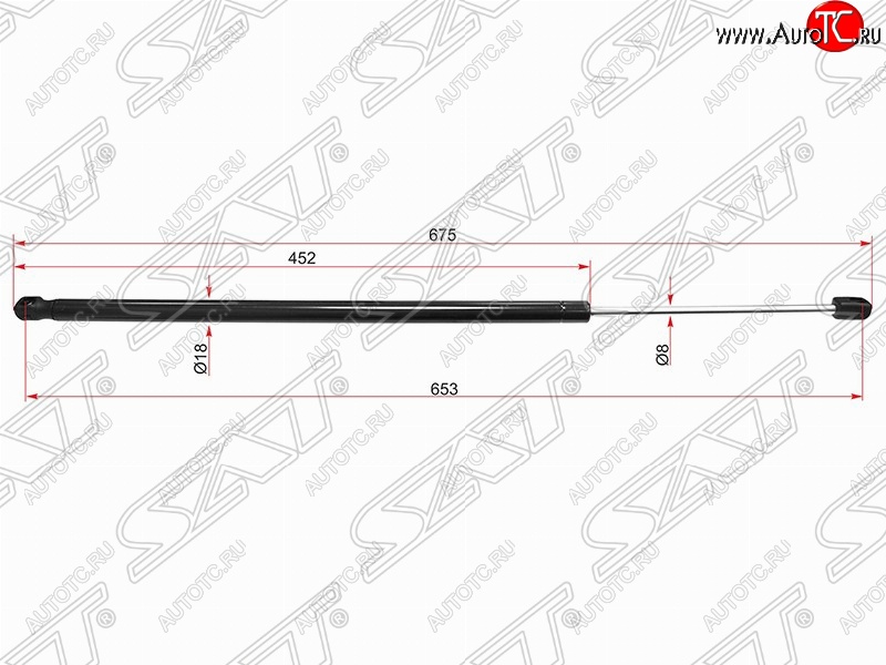 719 р. Правый упор крышки багажника SAT (газовый) Land Rover Range Rover Sport 1 L320 дорестайлинг (2005-2009)  с доставкой в г. Краснодар