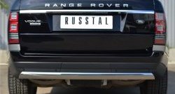 18 549 р. Защита заднего бампера (Ø75x42 мм, нержавейка) Russtal Land Rover Range Rover 4 L405 дорестайлинг (2012-2017)  с доставкой в г. Краснодар. Увеличить фотографию 1