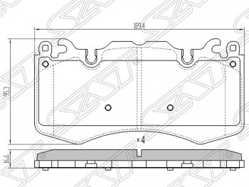 Колодки тормозные SAT (передние)  Range Rover  3 L322, Range Rover Sport ( 1 L320,  2 L494)