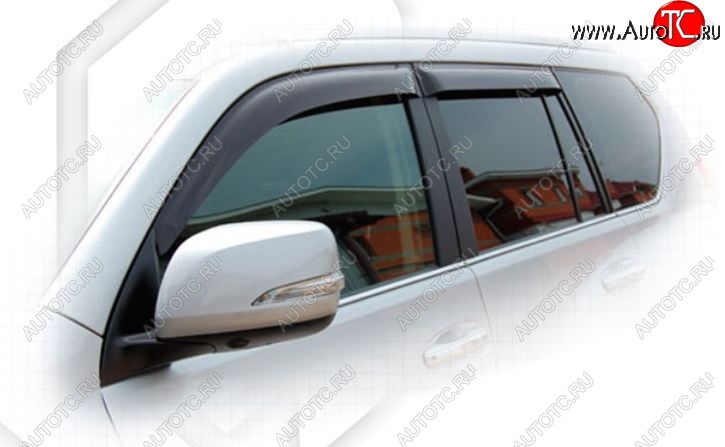 2 159 р. Дефлектора окон CA-Plastic  Lexus GX460  J150 (2013-2022) 1-ый рестайлинг, 2-ой рестайлинг (Classic полупрозрачный, Без хром.молдинга, Крепление только на скотч)  с доставкой в г. Краснодар