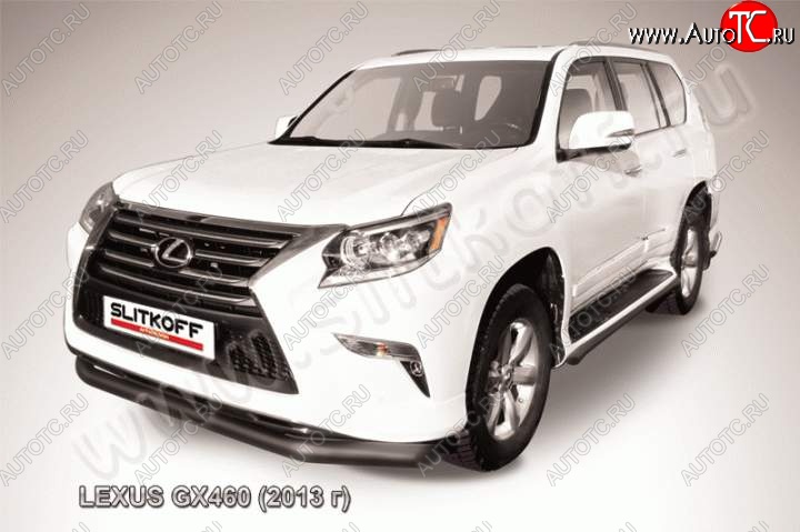 16 899 р. Защита переднего бампера из трубы d76 Slitkoff  Lexus GX460  J150 (2013-2022) 1-ый рестайлинг, 2-ой рестайлинг (Цвет: серебристый)  с доставкой в г. Краснодар