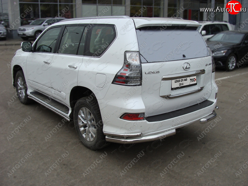 31 199 р. Защита заднего бампера (уголки двойные) ТСС 76,1/42 мм  Lexus GX460  J150 (2013-2019) 1-ый рестайлинг  с доставкой в г. Краснодар