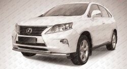 19 999 р. Двойная защита переднего бампера из труб диаметрами по 57 мм Slitkoff  Lexus RX  270 - RX350  AL10 (Нержавейка, Полированная)  с доставкой в г. Краснодар. Увеличить фотографию 1