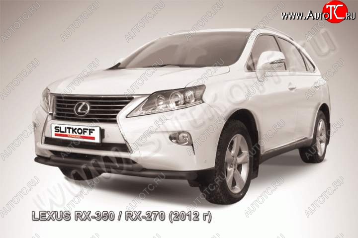 17 499 р. Защита переднего бампера из труб d57 Slitkoff Lexus RX 270 AL20 дорестайлинг (2015-2019) (Цвет: серебристый)  с доставкой в г. Краснодар