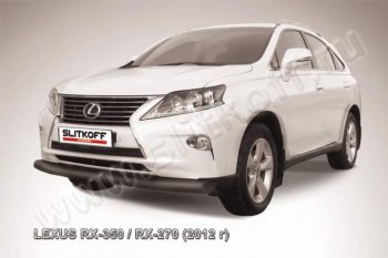 14 999 р. Защита переднего бампера из трубы d76 Slitkoff (дуга) Lexus RX350 AL10 рестайлинг (2012-2015) (Цвет: серебристый)  с доставкой в г. Краснодар. Увеличить фотографию 1