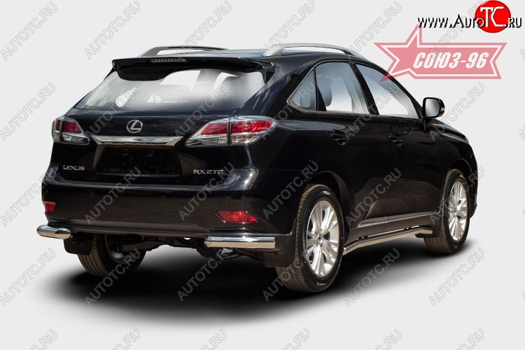 1 249 р. Защита заднего бампера из боковых уголков (d76) Souz-96 Lexus RX 270 AL20 дорестайлинг (2015-2019)  с доставкой в г. Краснодар