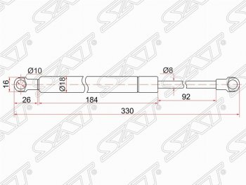 Упор крышки багажника SAT (газовый) BMW 5 серия F10 седан дорестайлинг (2009-2013)