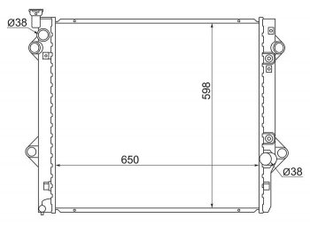Радиатор двигателя (пластинчатый, АКПП) SAT Lexus (Лексус) GX470 (ГХ)  J120 (2002-2007), Toyota (Тойота) 4Runner (4Раннер)  N210 (2002-2009),  Hilux Surf (Хайлюкс)  N210 (2002-2005),  Land Cruiser Prado (Лэнд)  J120 (2002-2009)