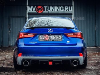 16 499 р. Диффузор заднего бампера MV tuning (со стоп сигналом и килями)  Lexus IS250  XE30 седан (2013-2016) дорестайлинг (Неокрашенный)  с доставкой в г. Краснодар. Увеличить фотографию 3