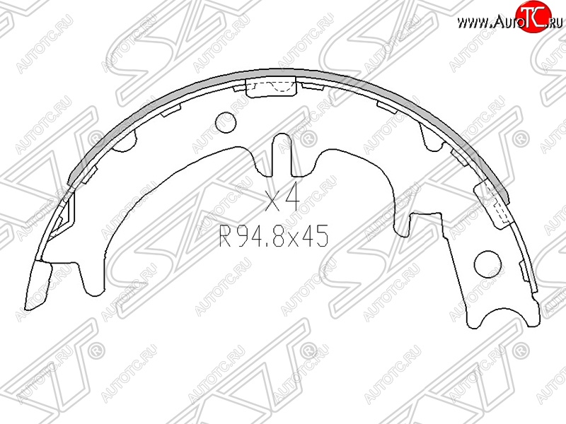 2 059 р. Колодки тормозные SAT (ручного тормоза) Lexus RX300 XU30 дорестайлинг (2003-2006)  с доставкой в г. Краснодар