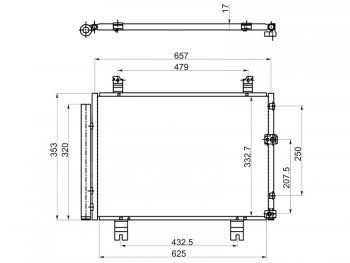 Радиатор кондиционера SAT  IS250  XE20, IS350  XE20